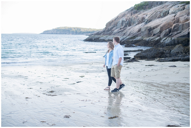 acadia national park engagement photos by Linda Barry Photography