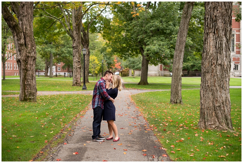 Bowdoin College Fall Engagement Session by Linda Barry Photography