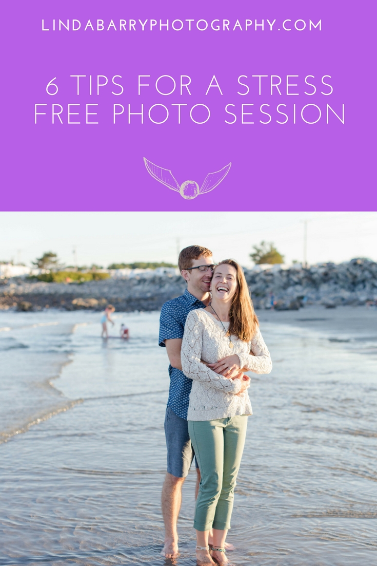 6 tips for a stress free photo session by Linda Barry Photography. Great tips for moms, couples, families, and brides!