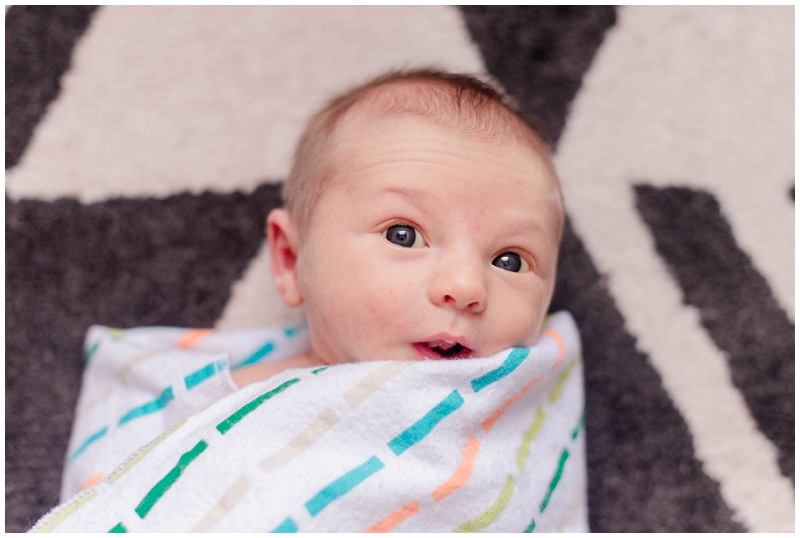 We did Harrison's lifestyle newborn session in their home in Southern Maine. All photos by Linda Barry Photography.